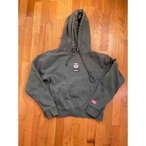 Obey Men's Hoodie Medium Green Hooded Sweatshirt
